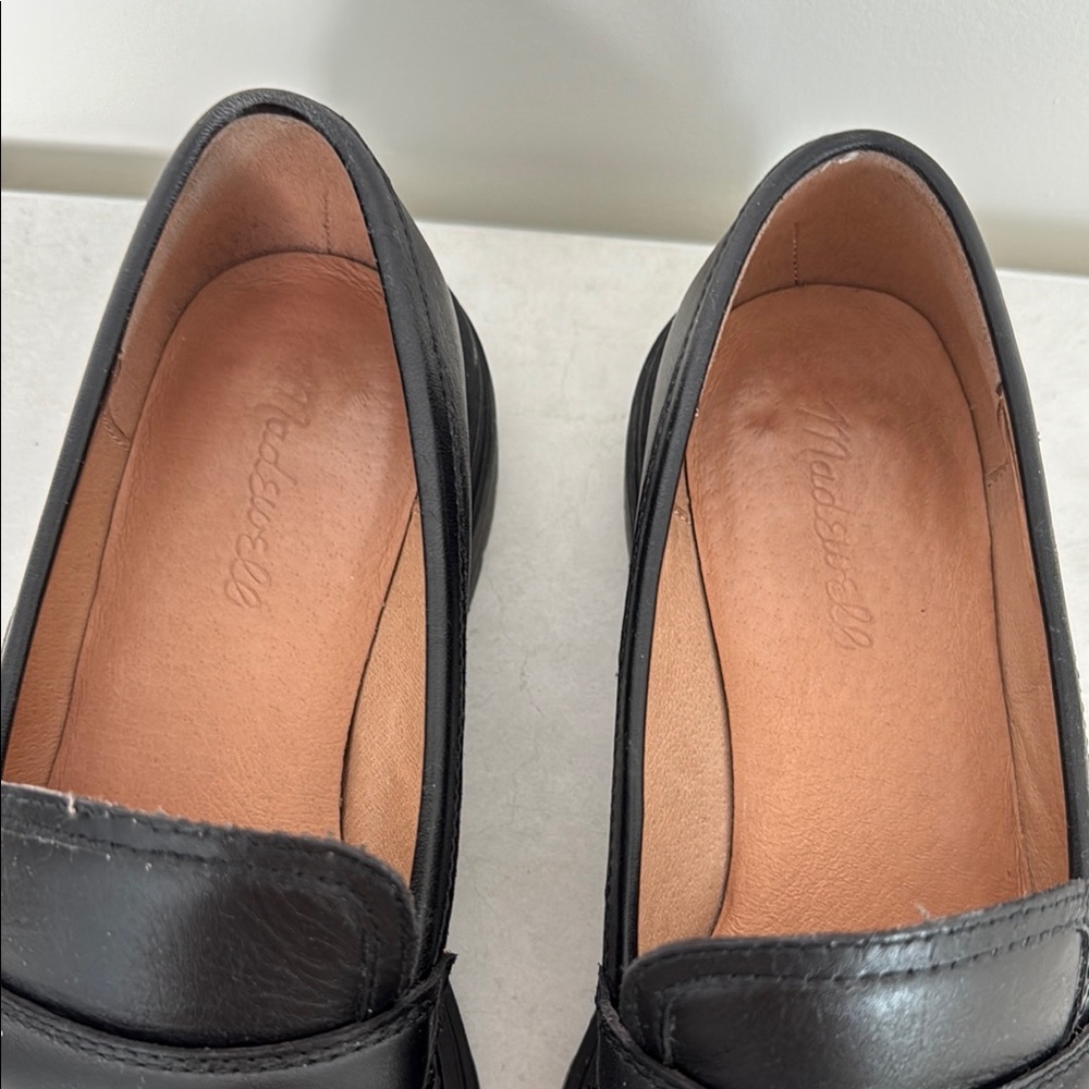 Madewell Bradley Lugsole Black Chunky Slip-On Loafers - Picture 3 of 7